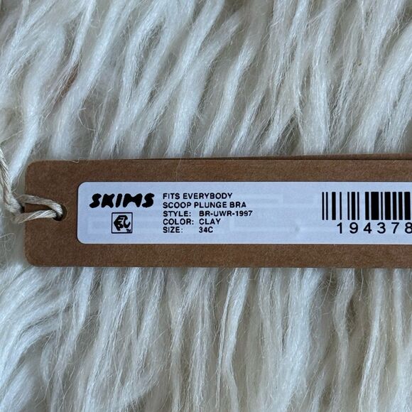 Skims Fits Everybody Scoop Plunge Bra Clay Size 34C - Picture 7 of 7